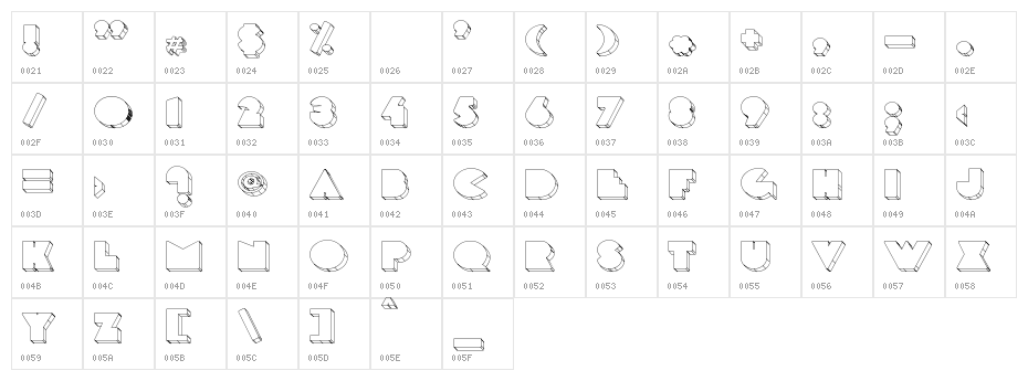 DeLarge Wired Character Map