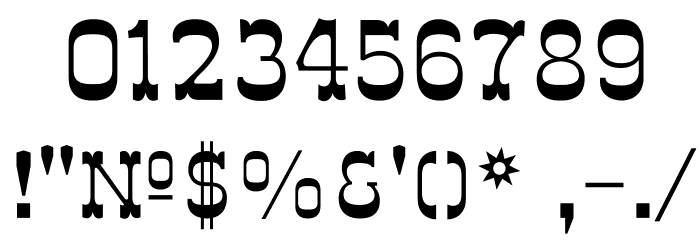 DeLouisville-Bold Font OTHER CHARS