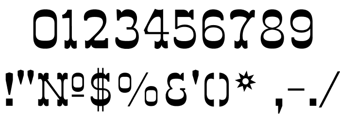 DeLouisvilleSmallCaps フォント その他の文字