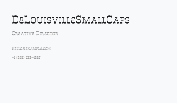 DeLouisvilleSmallCaps Business Card