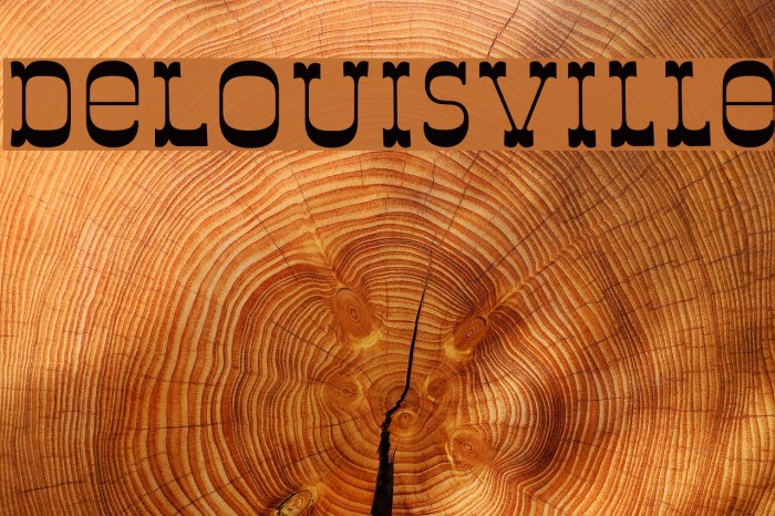 DeLouisville फ़ॉन्ट examples