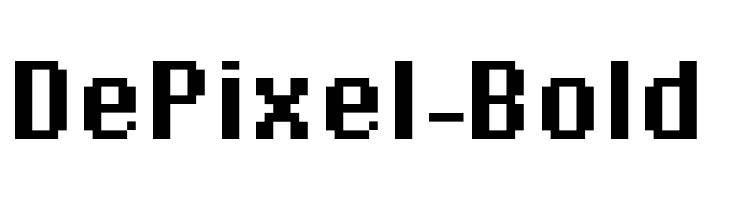 DePixel-Bold  les polices de caractères gratuit tlcharger