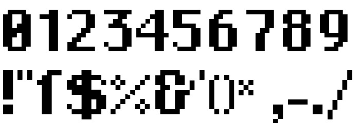 DePixel Bold Font OTHER CHARS