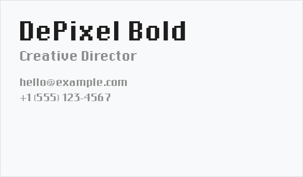 DePixel Bold Business Card