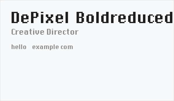 DePixel-Boldreduced Business Card