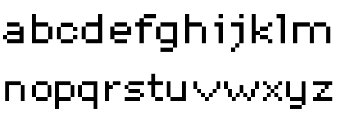 DePixel-Breit Font LOWERCASE