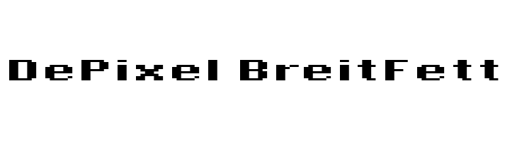 DePixel BreitFett  नि: शुल्क फ़ॉन्ट्स डाउनलोड