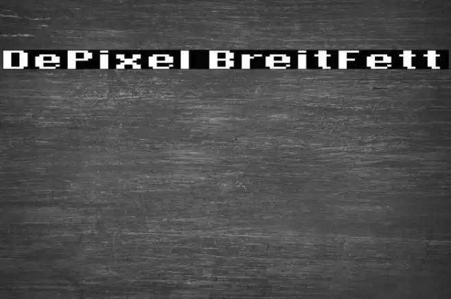 DePixel BreitFett Font examples