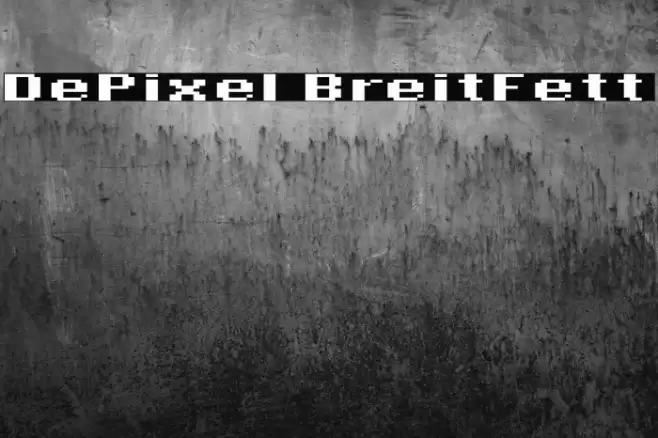 DePixel BreitFett Font examples