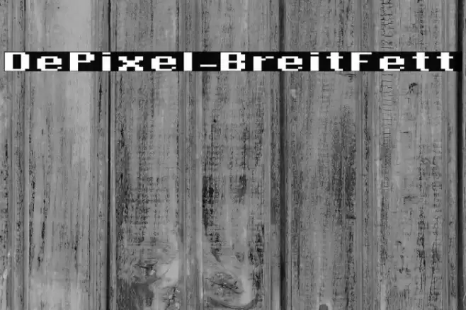 DePixel-BreitFett Font examples
