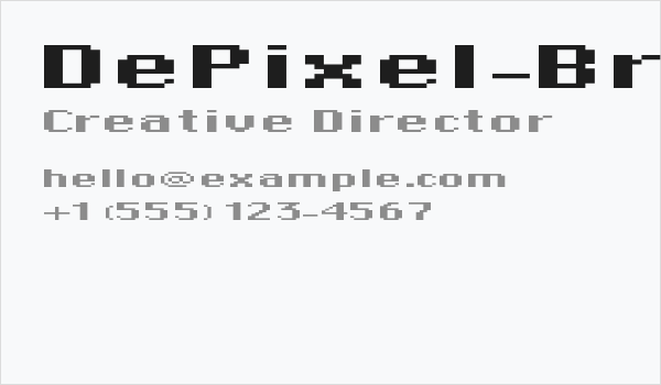 DePixel-BreitFett Business Card
