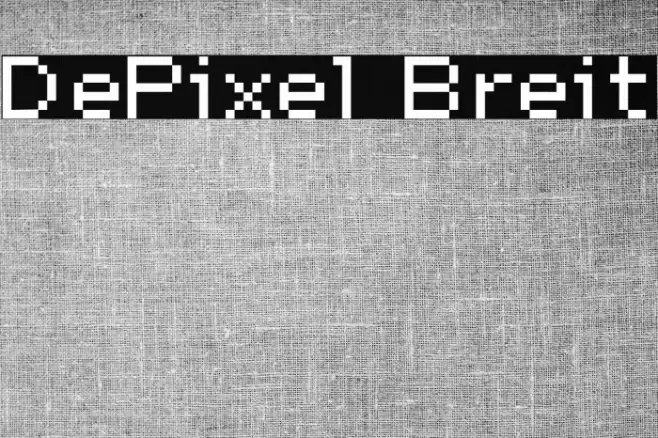DePixel Breit Font examples