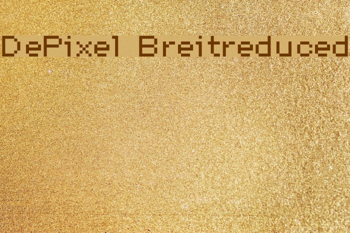 DePixel-Breitreduced Font examples