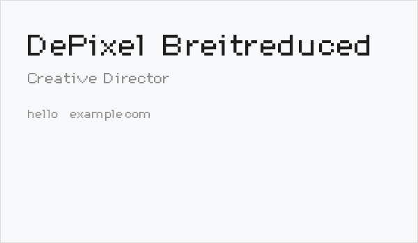 DePixel-Breitreduced Business Card