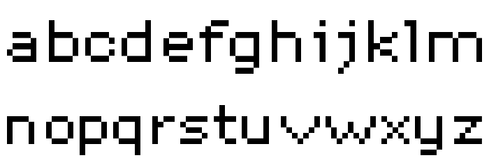 DePixel-Breitreduced Font LOWERCASE