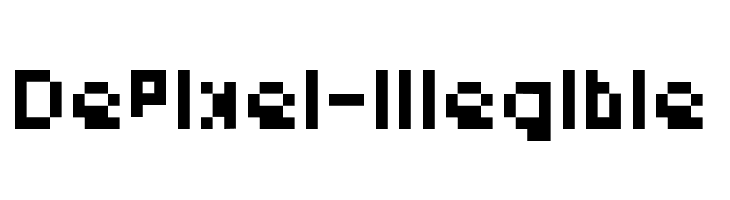 DePixel-Illegible  नि: शुल्क फ़ॉन्ट्स डाउनलोड