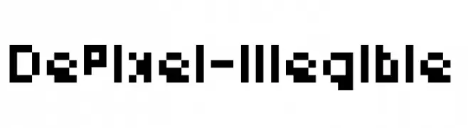 DePixel-Illegible  Frei Schriftart Herunterladen