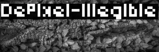 DePixel-Illegible Font examples