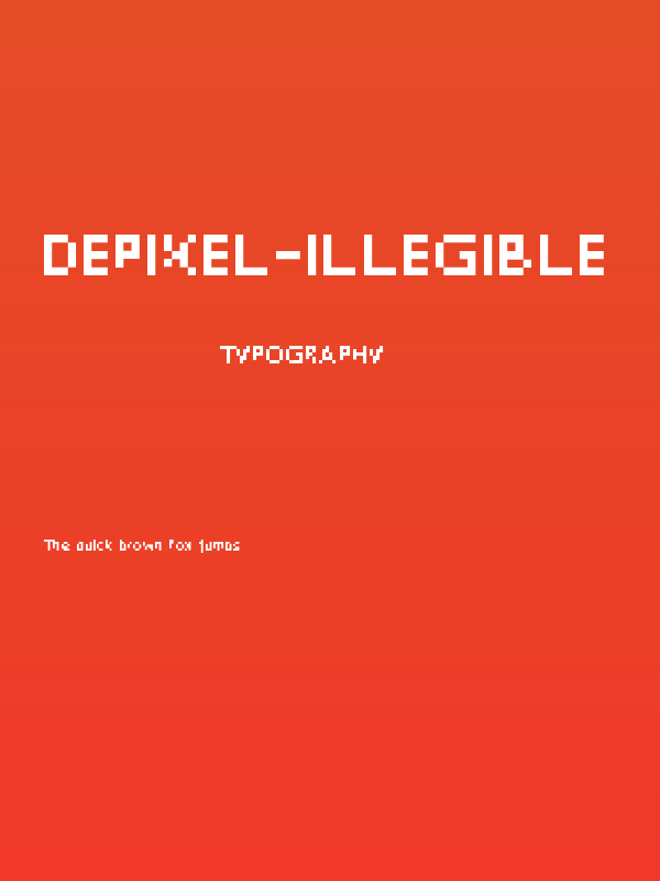 DePixel-Illegible Poster