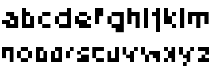 DePixel-Illegible Font LOWERCASE