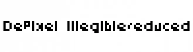 DePixel-Illegiblereduced  Fuentes Gratis Descargar