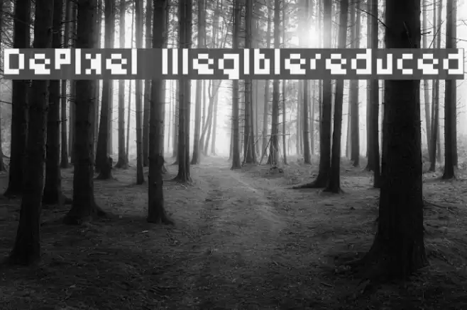 DePixel-Illegiblereduced Font examples