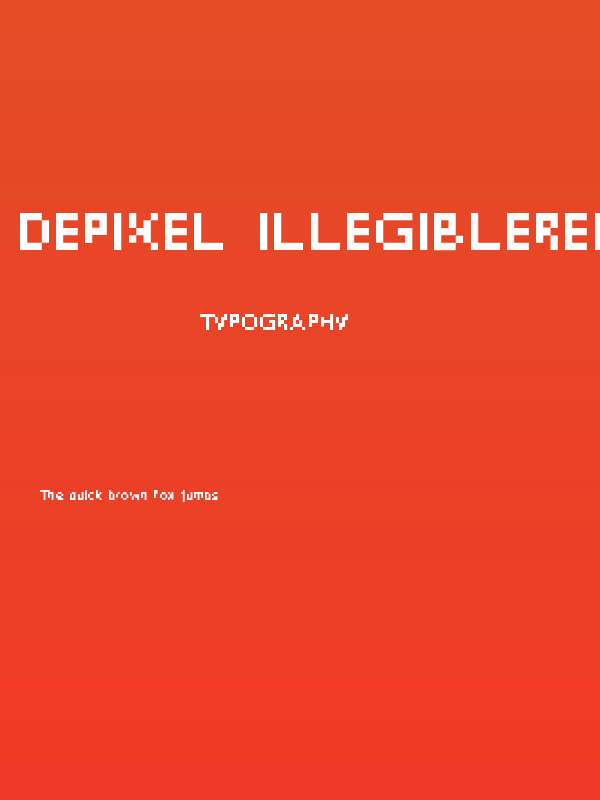 DePixel-Illegiblereduced Poster