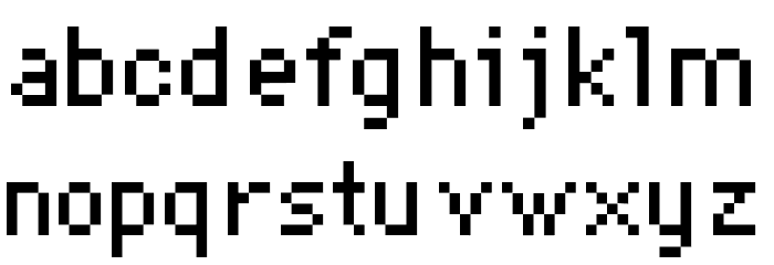DePixel-Klein Font LOWERCASE