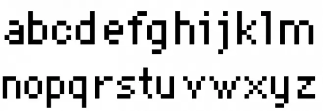 DePixel-Klein फ़ॉन्ट लोअरकेस