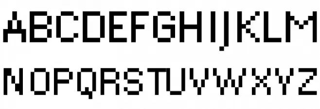 DePixel-Kleinreduced 字体 大写