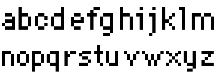DePixel-Kleinreduced Font LOWERCASE