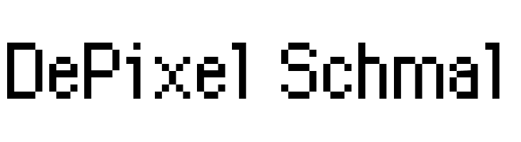 DePixel Schmal  Fuentes Gratis Descargar