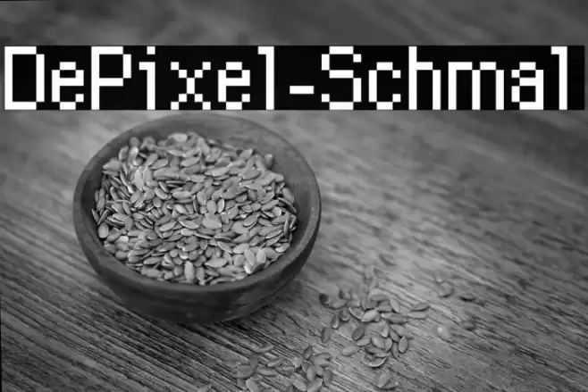 DePixel-Schmal Font examples