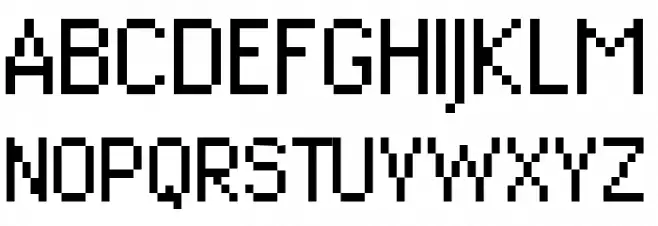 DePixel Schmal Шрифта ВЕРХНИЙ