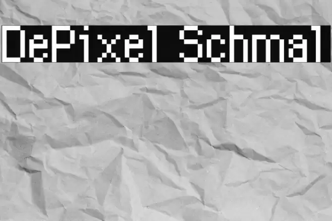DePixel Schmal Font examples