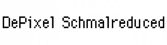 DePixel-Schmalreduced  Fuentes Gratis Descargar