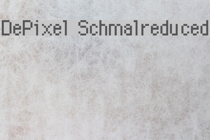 DePixel-Schmalreduced Font examples