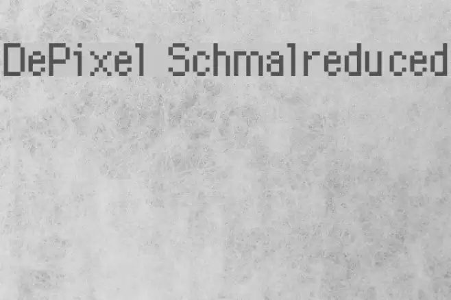 DePixel-Schmalreduced Font examples