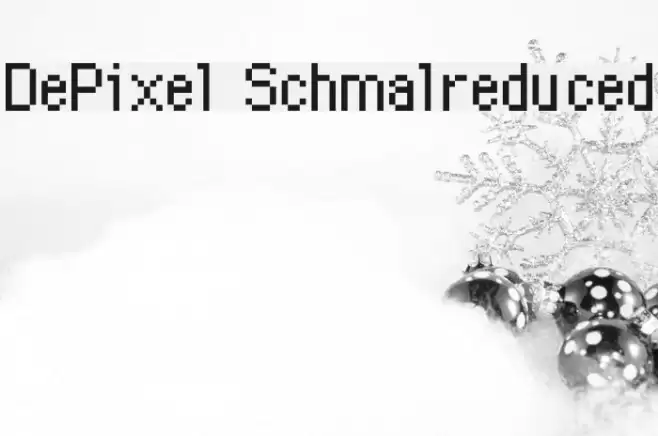 DePixel-Schmalreduced Font examples