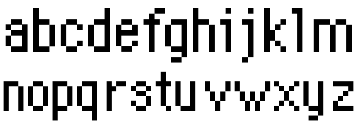 DePixel-Schmalreduced Font LOWERCASE