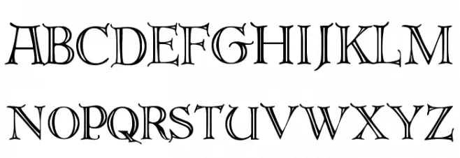 DeRoos Caps Schriftart Groß