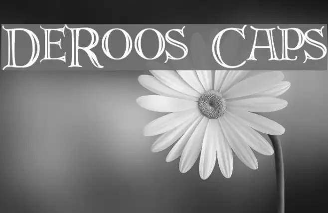 DeRoos Caps Font examples