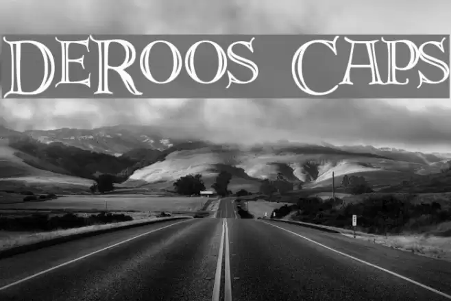 DeRoos Caps Font examples