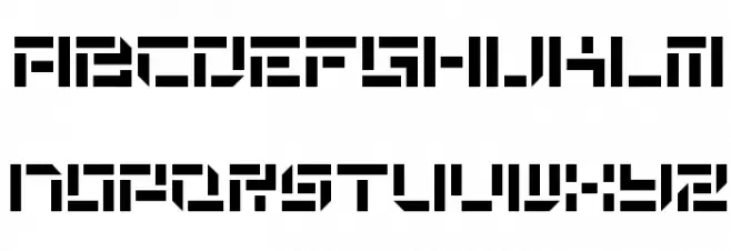 DeStencilNF Шрифта ВЕРХНИЙ