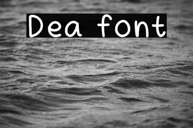 Dea font Fuentes examples