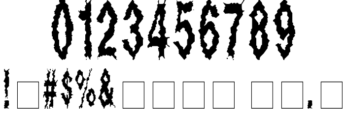 Dead Alive Font OTHER CHARS