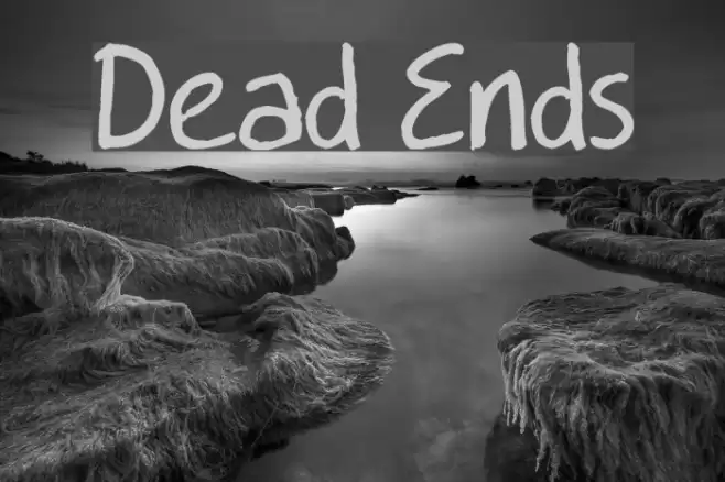 Dead Ends Font examples