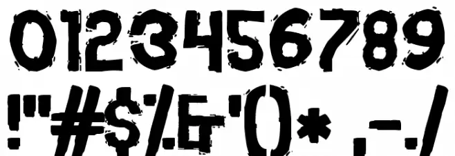 Dead Font Walking Font OTHER CHARS