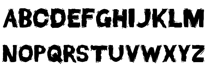 Dead Font Walking Font LOWERCASE