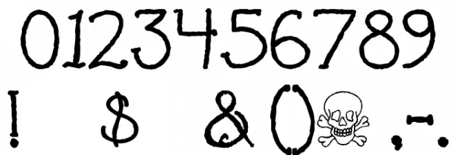 Dead Hardy Font OTHER CHARS